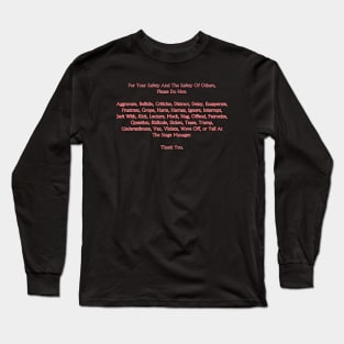 Stage Manager Long Sleeve T-Shirt